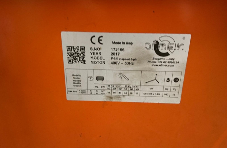 Ofmer P44 bending machine